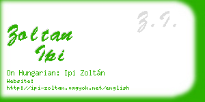 zoltan ipi business card