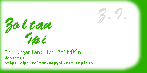 zoltan ipi business card